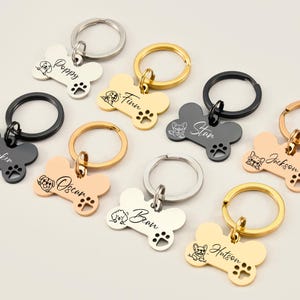 Fancy Custom Design Pet Tag For Dog Collar,Cat Collar,Personalized Dog ID Tag With Name,Double Side Bone ID Tag Engraved,Gift For Pet Owener