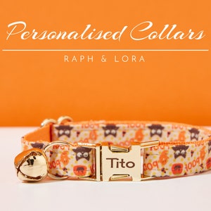 Cat Collars For Holiday Gifts,Custom Kitten Collar Bowtie Set,Personalized Cat Dog Tag,Halloween Christmas Cat Collar Gift For Puppy