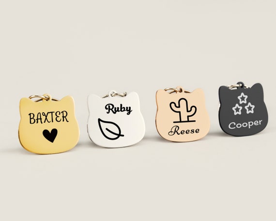 Etiquetas De Identificación De Mascotas Grabadas Con Láser Personalizadas