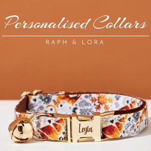 Fancy Cat Collars Bowtie Set,Personalized Kitten Collar Leash Bowtie, Free Cat Tag Dog Tag For Halloween Gifts Christmas Gifts