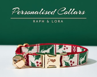 Personalized Kitten Collar Leash Bowtie, Free Engraved Cat Tag Dog Tag For Halloween Gifts Christmas Gifts,Custom Cat Collar Bowtie Set