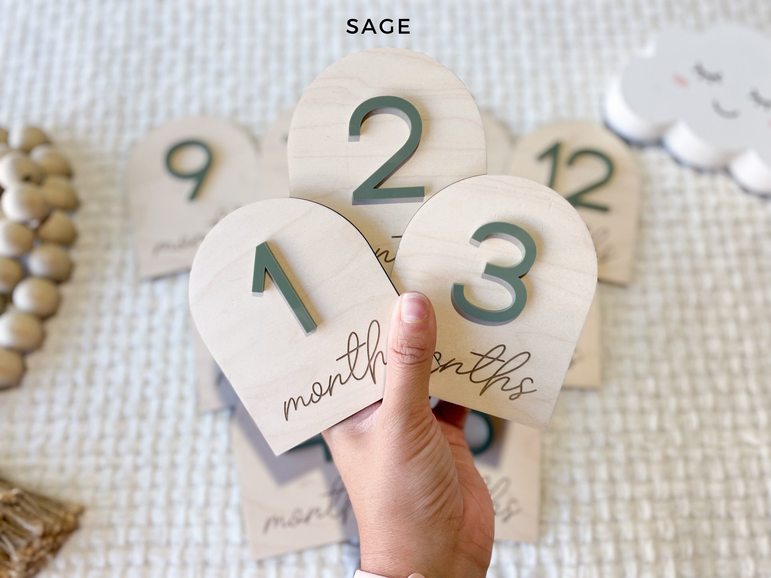 Baby Monthly Milestone Marker, Month Photo Sign Baby, Baby Milestone ...
