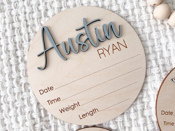 Birth Announcement Sign for Hospital, Baby Announcement Name Sign for Hospital, Name Plate Announcement, Newborn Sign for Boy, Newborn Gift