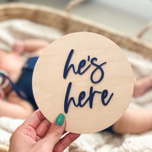 He&#39;s Here Hospital Gender Reveal, She&#39;s Here Sign, its a boy its a girl sign, Gender Reveal Sign, Baby Announcement Sign, Birth Announcement