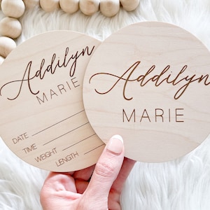 Baby Announcement Sign, Birth Announcement Sign for Hospital, Baby Name Sign, Personalized Hospital Name Sign, Engraved Newborn Name Sign