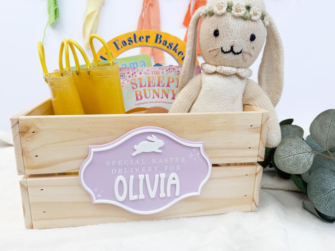 Custom Easter Box Easter Delivery Box, Personalized Kids Easter Basket, Custom Holiday ...