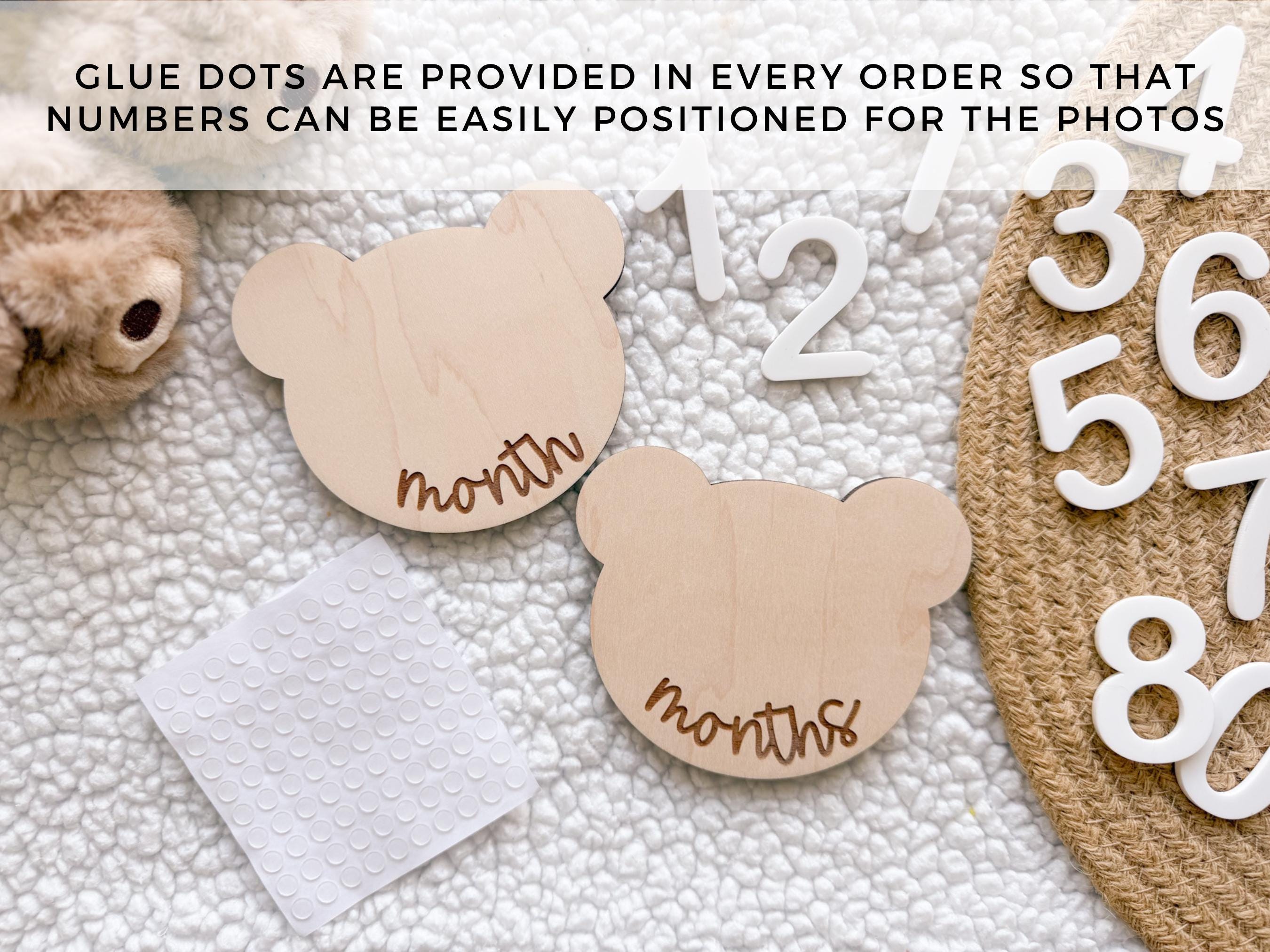 Teddy Bear Monthly Milestone Marker, Interchangeable Month Baby Bear ...