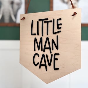 Little Man Cave Sign, Little Babe Cave Sign, Boy Nursery Decor, Boys Room Decor, Playroom Sign, Safari Nursery, Kids Wall Art, Nursery Door