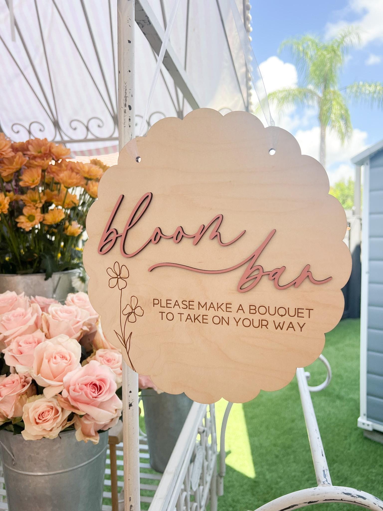 Bloom Bar Sign, Flower Bar Bridal Shower Sign, Baby in Bloom Baby