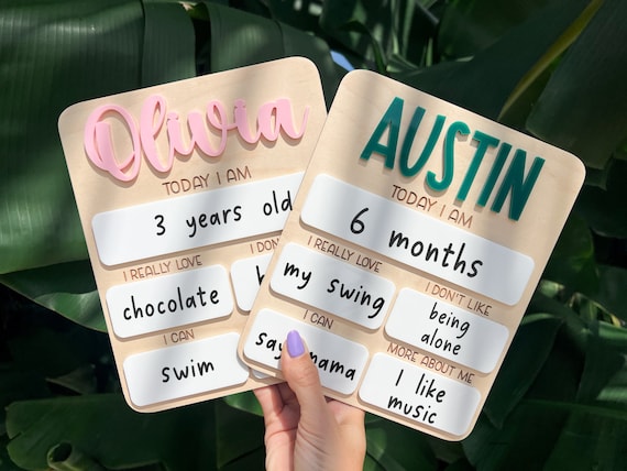 Baby Monthly Milestone Board