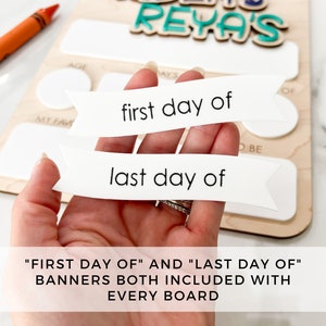 My First Day of School Sign, Back to School Board, Last Day of School, Personalized Photo Prop, Reusable Sign, Sign for School Pictures image 7