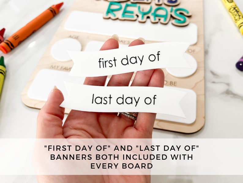 My First Day of School Sign, Back to School Board, Last Day of School, Personalized Photo Prop, Reusable Sign, Sign for School Pictures image 7