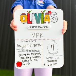 First and Last Day of School Board, My First Day of School Sign, Back to School Board, Reusable Sign for School Pictures