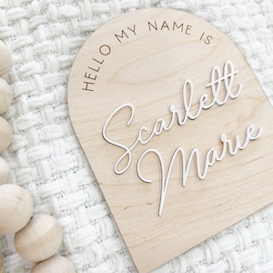 Baby Name Sign for Hospital, Personalized Newborn Name Wood Sign, Birth Announcement Sign for Hospital, 3D Birth Stats Baby Hospital Sign