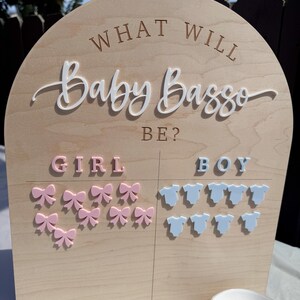 thumbnail image 2 of Buy Bear Gender Reveal Voting Board Sign, Guess The Gender Reveal Game For 32 Pcs Baby Shower With Boy Girl Voting Stickers He Or She What Will Baby Be 2 of 13