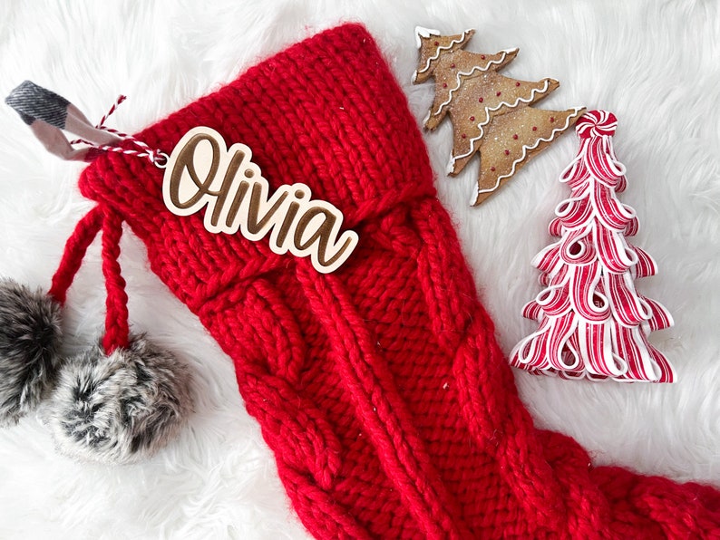 Stocking Name Tags for Kids Family Stocking Ornament Etsy