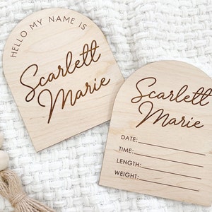 Baby Birth Announcement Sign, Baby Name Sign for Hospital, Hello My Name is Newborn Name Sign, Birth Announcement Sign for Hospital