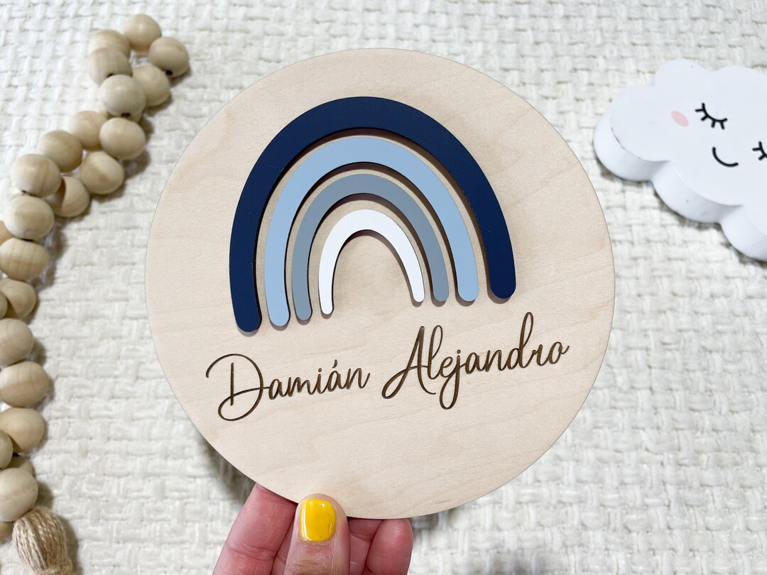 Rainbow Baby Name Sign for Hospital, Rainbow Baby Announcement ...