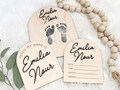 Birth Announcement Sign for Hospital, arch baby announcement sign, baby name sign, Newborn Footprint Sign, Personalized Nursery Decor