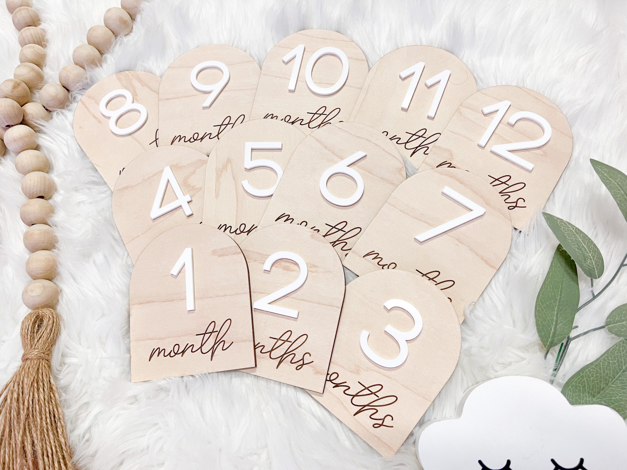 Baby Monthly Milestone Marker Month Photo Sign Baby Baby - Etsy