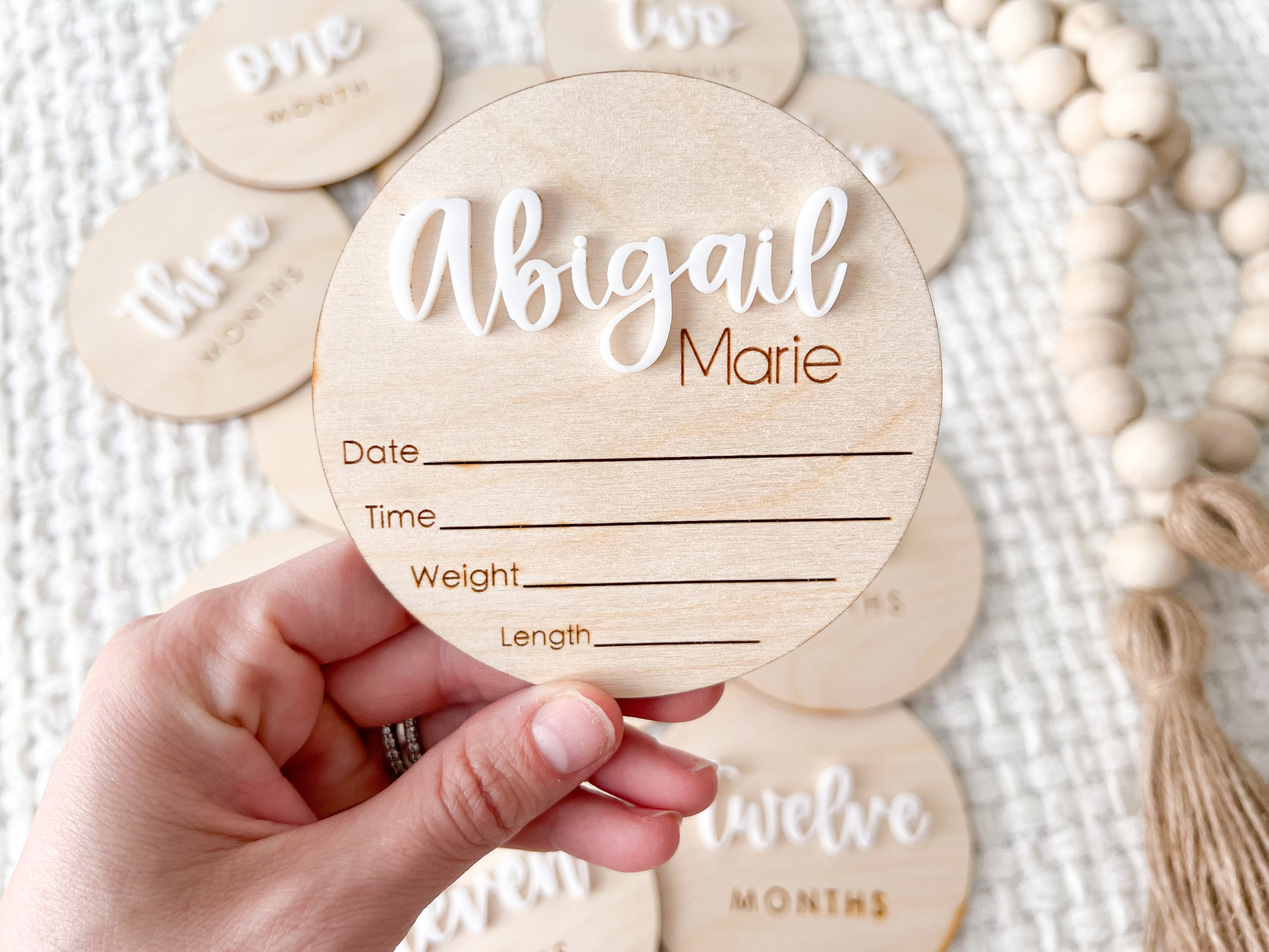 Birth Stats Announcement Sign Baby Name Announcement Sign 3D - Etsy
