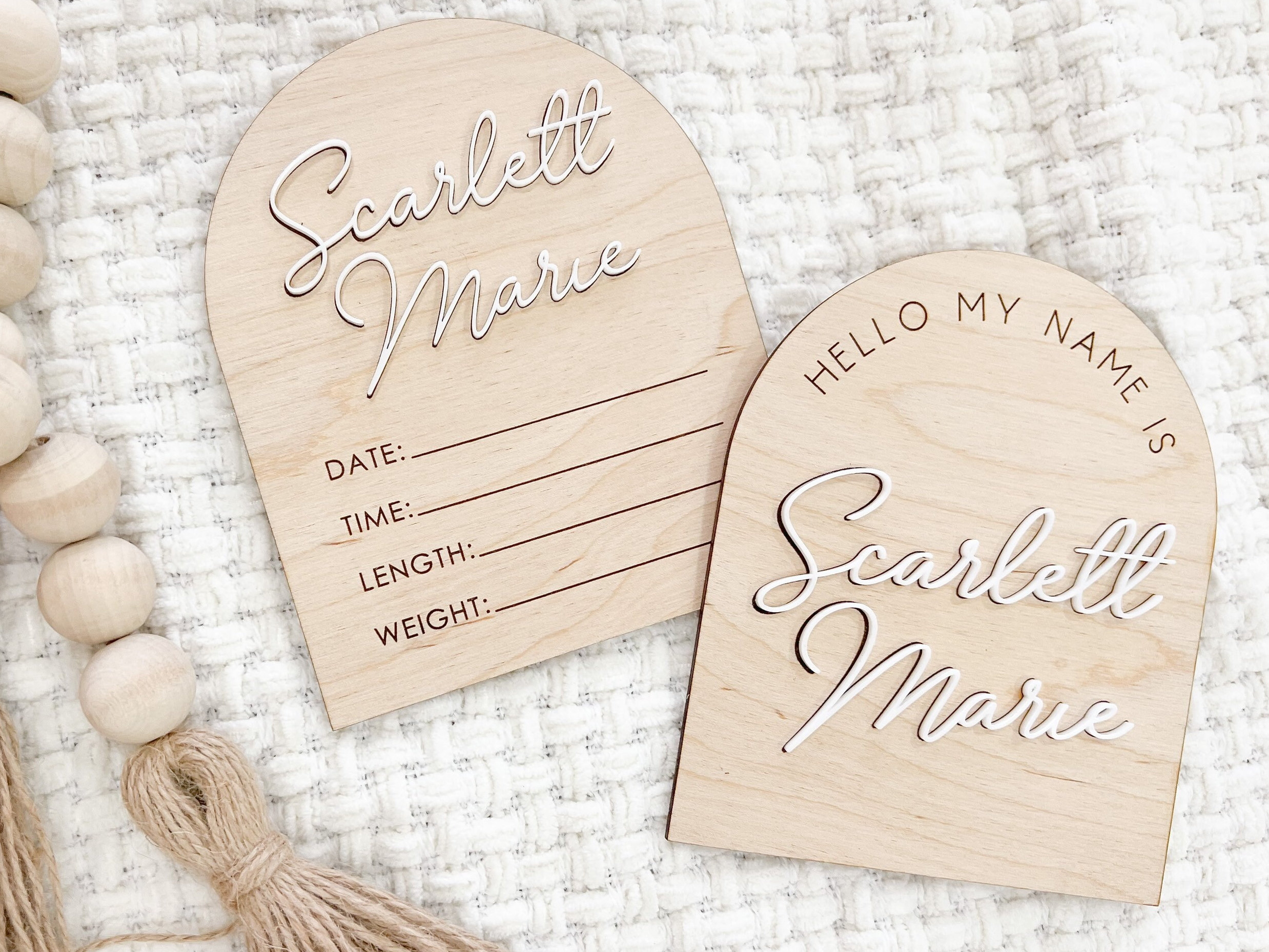 Baby Name Sign for Hospital, Personalized Newborn Name Wood Sign, Hello My Name Is Birth Announcement Sign, 3D Birth Stat Baby Hospital Sign