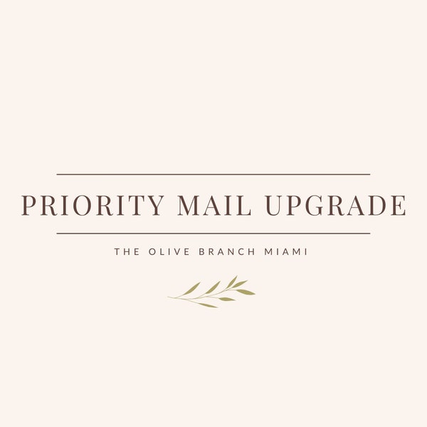 PRIORITY MAIL UPGRADE - for current orders, not new orders.