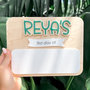 My First Day of school Sign, Back to School Board, Last Day of School, Personalized Board Photo Prop, Reusable Sign, Sign for School Picture