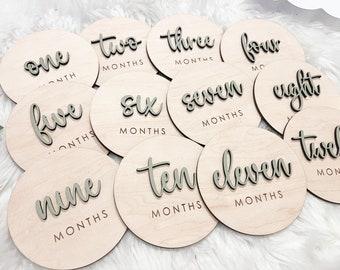 Baby Monatliche Meilenstein Karten, Baby Monat Foto Schilder, Monatliche Meilenstein Markierung, Babypartygeschenk, Personalisierte Baby Meilensteinkarte