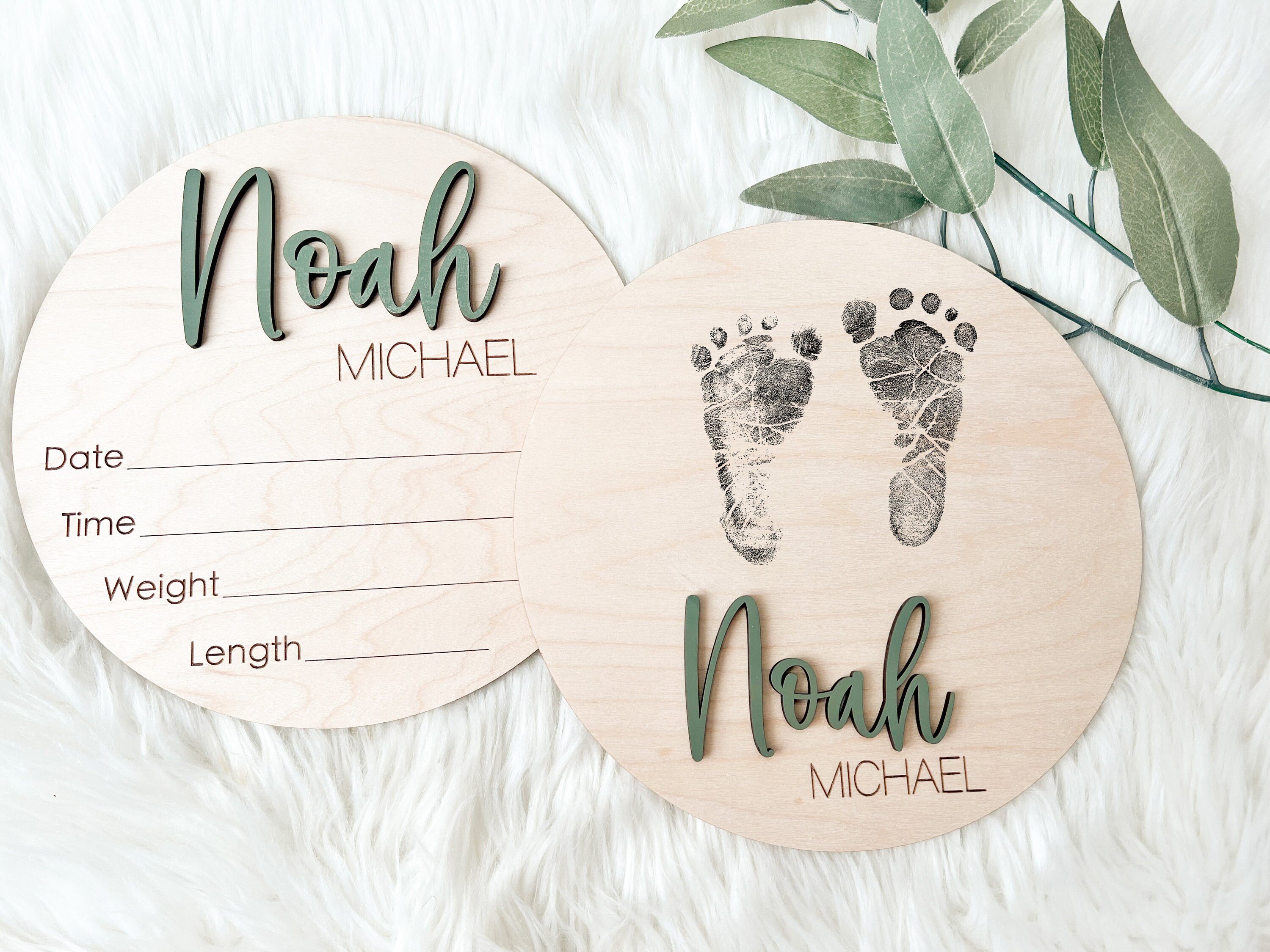 Baby Announcement Sign Hospital Footprint Sign Newborn Etsy UK
