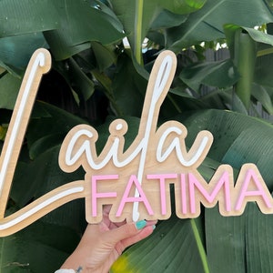 Custom Wood Baby Name Sign, Nursery Decor, Kids Room Art, Wall Art for Newborn, Baby Name Sign,  Kids Room Decor, Wooden Sign, Boho Design