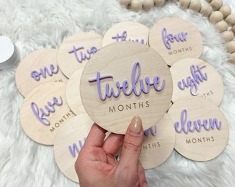 baby monthly milestone baby, baby month signs, monthly baby milestone discs, baby milestone markers, acrylic milestone disc