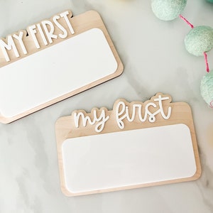 My First Holiday Sign, Reusable My first milestone Board, Dry Erase My First Sign, Baby Memory Board Photo Prop,