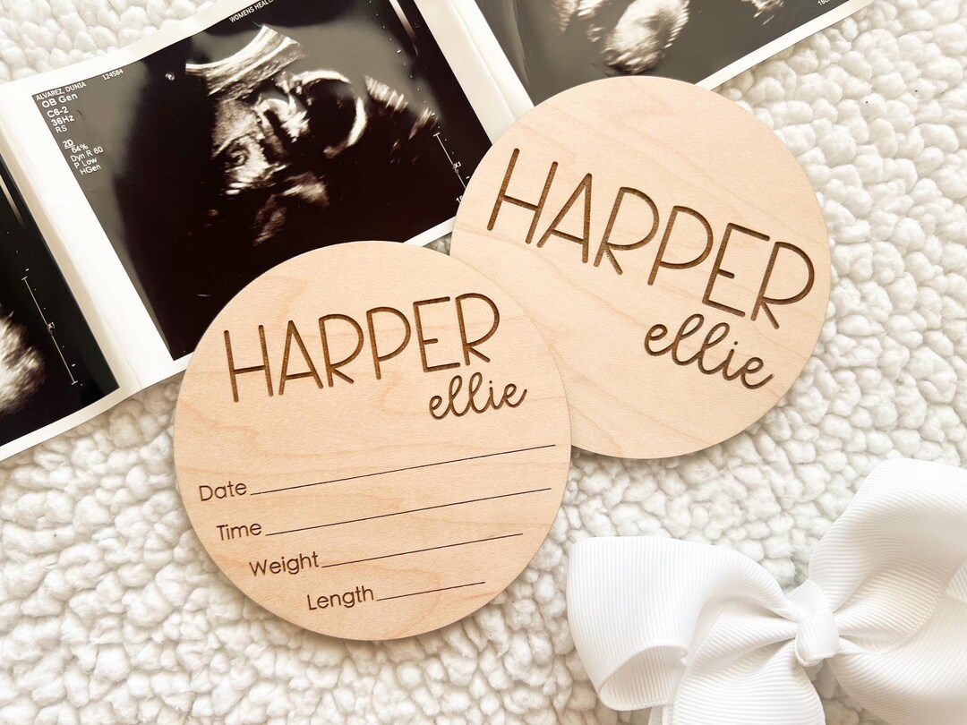 Personalized Engraved Baby Name Sign for Hospital – Custom Birth ...