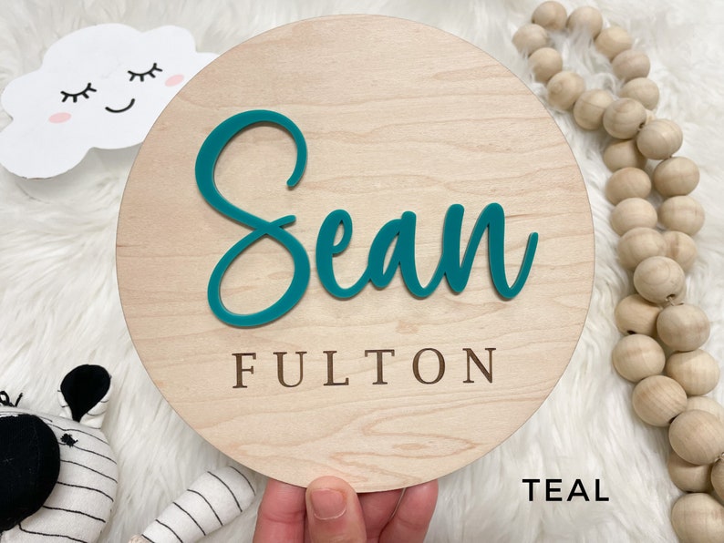 Baby Name Sign for Hospital, Birth Announcement Sign, Hospital Name Sign, Newborn Name Wood Sign, Nursery Decor, 3D Hospital Name Wood Sign image 3