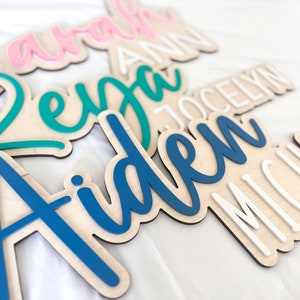 Name Sign for Nursery, Large Wood Baby Name Sign, Above Crib Name Sign, Girl Name Sign, Layered Baby Name Sign, Boy Name Sign