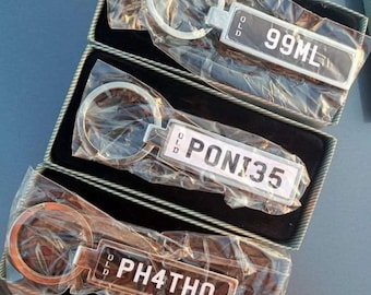 Personalised Number Plate Bottle Opener Keyrings