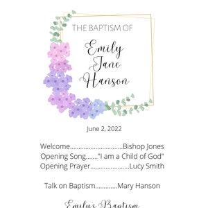 Baptism Program