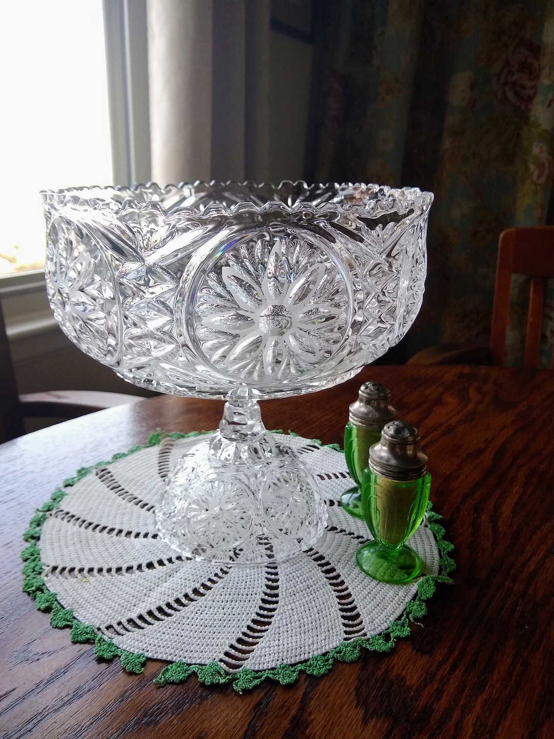 24 Lead Crystal Footed Bowl Zajecar in Yugoslavia 1990s Etsy