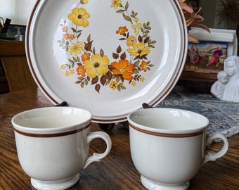Pair of Chablis Casual Elegance Hearthside Coffee Cups - 1970’s - Replacement - Japanese Stoneware