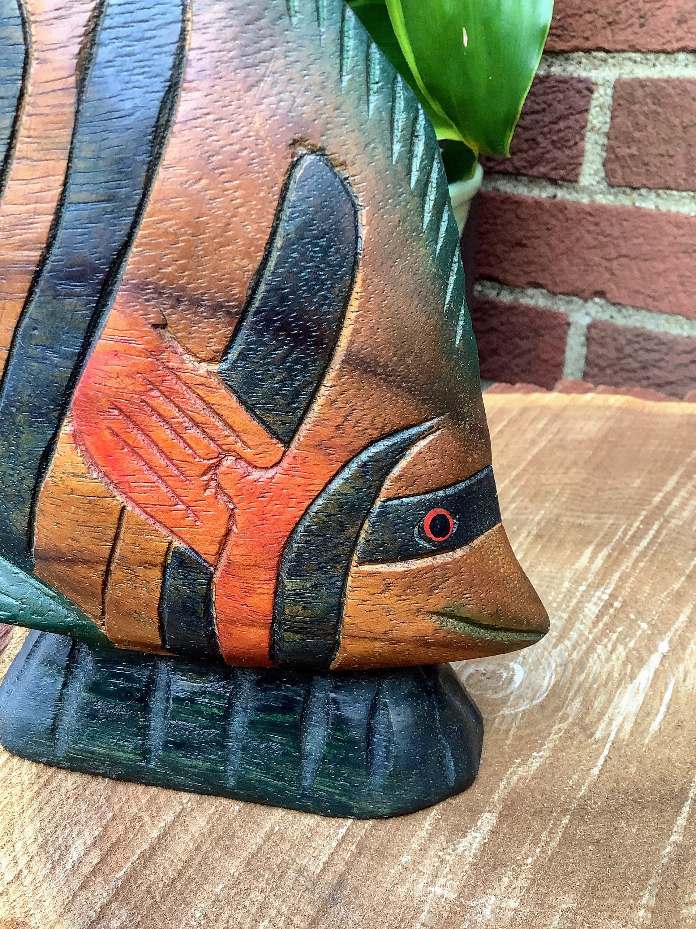 Vintage Hand Carved Tropical Fish - 1960's - Tropical Souvenir - Etsy