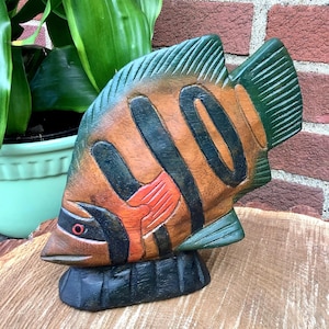 Vintage Hand Carved Tropical Fish - 1960’s - Tropical Souvenir