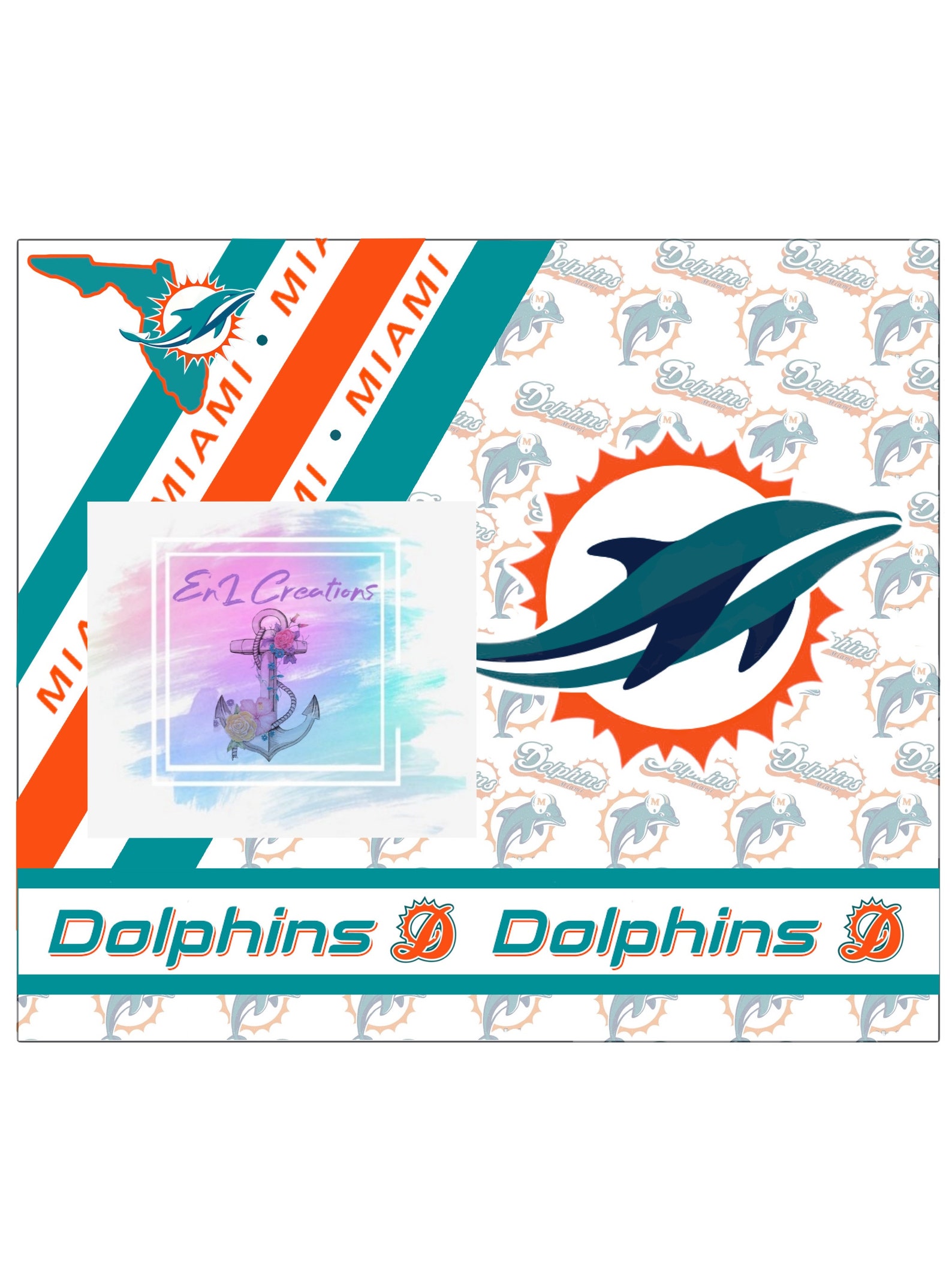 Miami Dolphins Wrap 20oz Straight Tumbler Etsy
