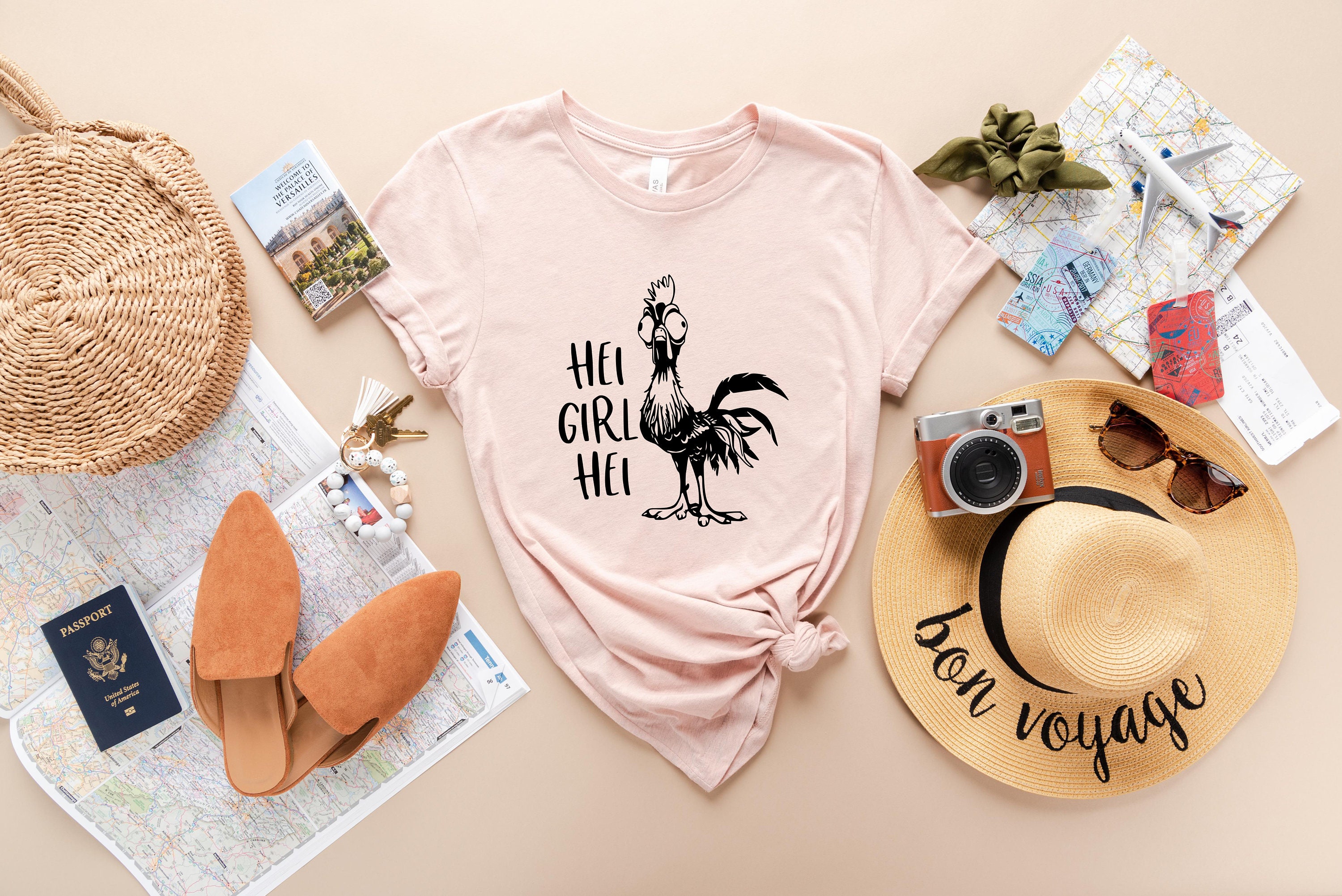 Hei Girl Hei Shirt Disney Moana Hei Hei Tshirt Disney Etsy