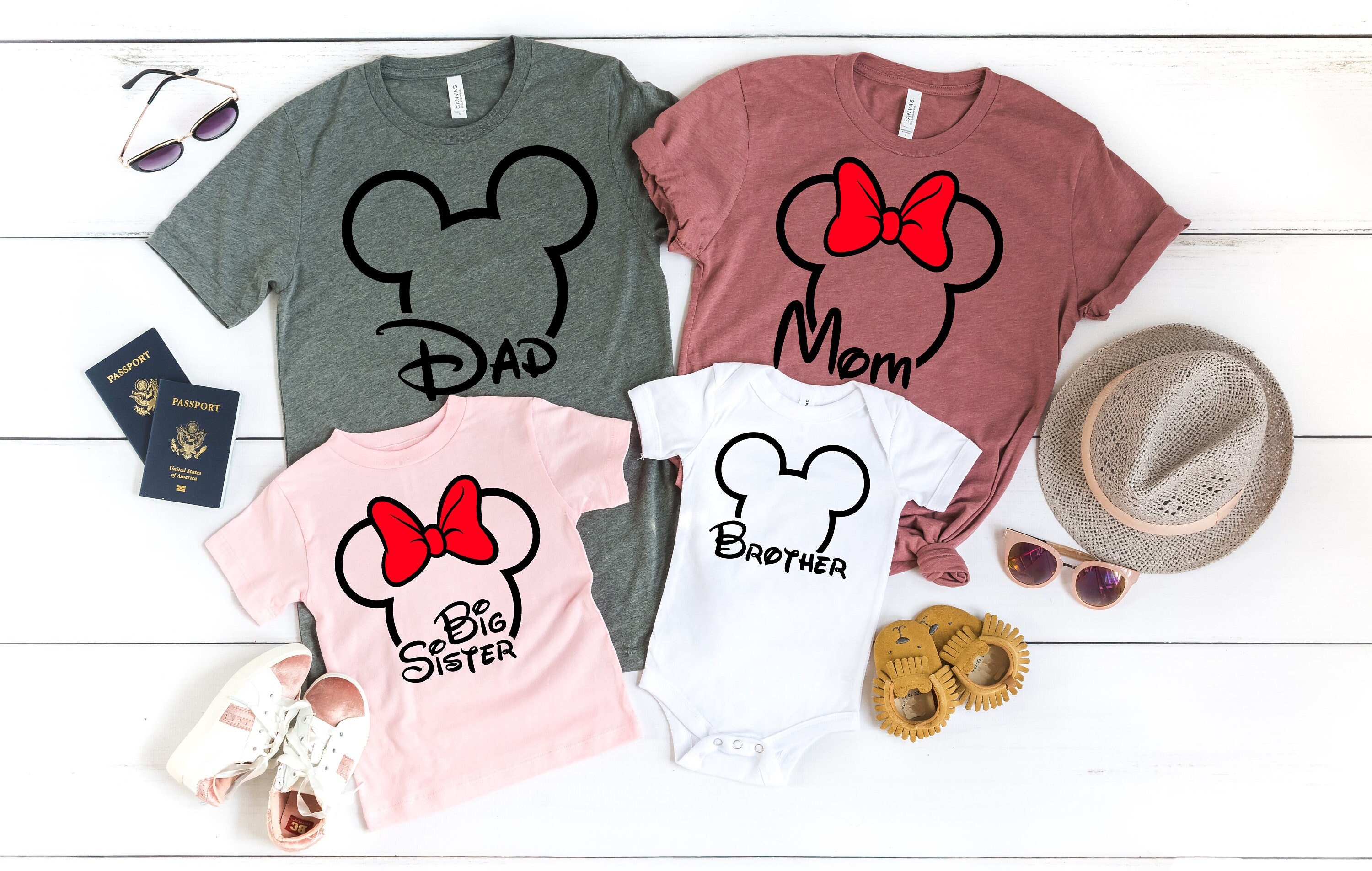 Disney Mickey Head Family Shirts, Disneyland T-Shirts, Disneyworld Family Trip Shirt