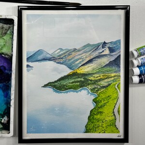 Watercolor Painting : Norway Hills
