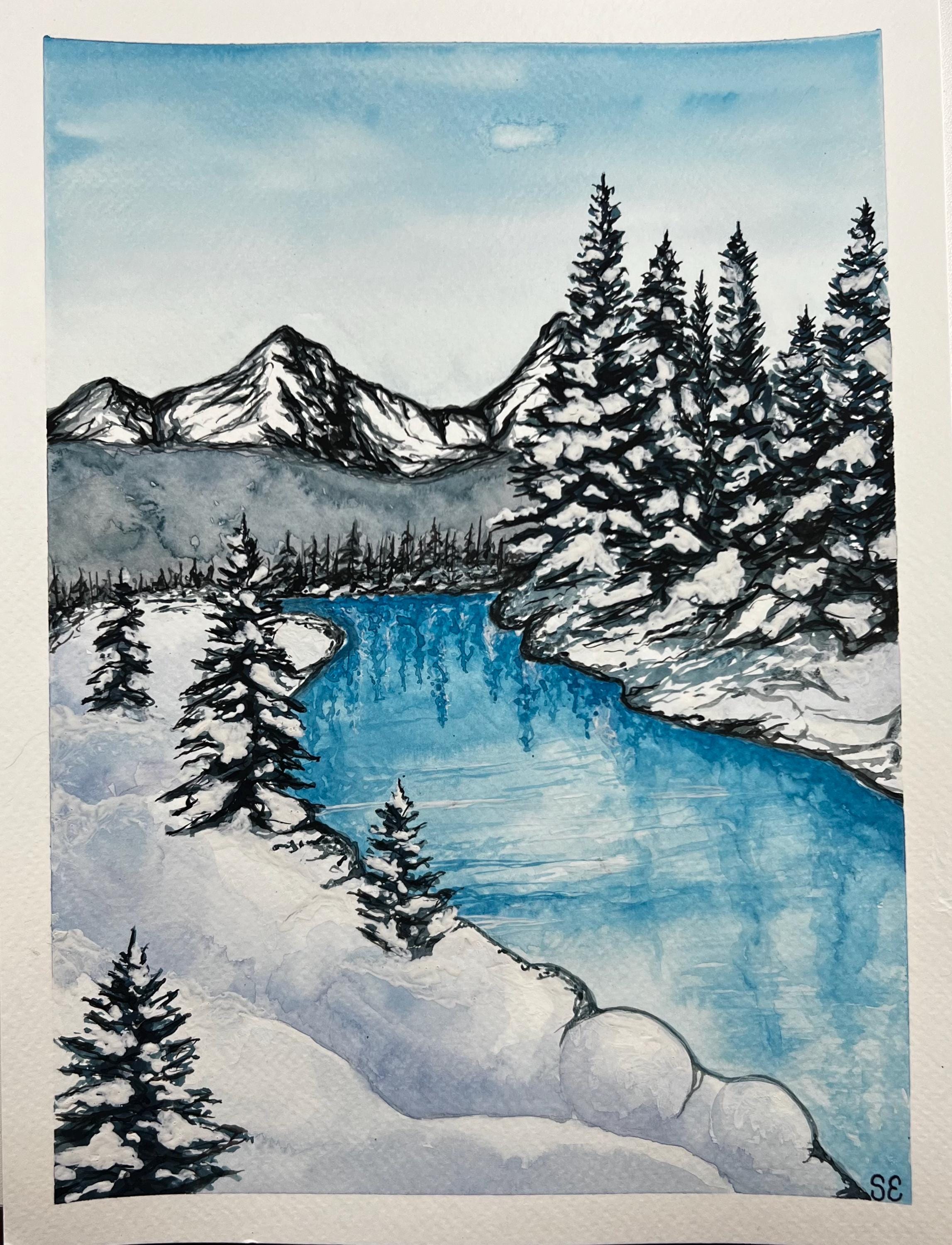 Watercolor Painting : Winter Wonderland - Etsy