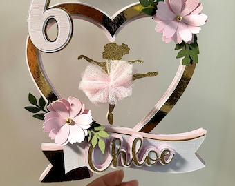 Ballerina Cake Topper Tutu Birthday Ballerina Party