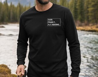 God Family Fly Fishing Long Sleeve Tee: Unisex Outdoor Apparel