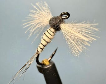 Trico Split Wing - Patrón de mosca seca CDC para pesca con mosca de trucha, lubina y pez pan